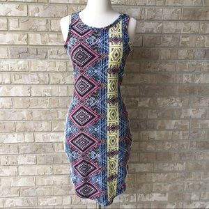 Ultra Flirt Electric Tribal Print Dress Size M 🌸